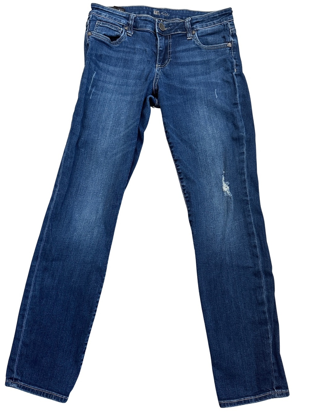 Kut from the Kloth Classic Mid-Dark Blue Straight Leg Jeans